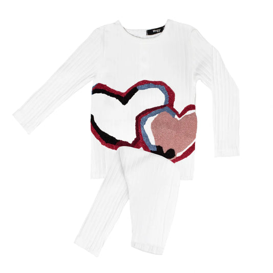Geometric Heart Loungewear Set