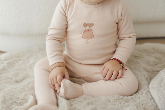 Dolly Footie in Dusty Pink
