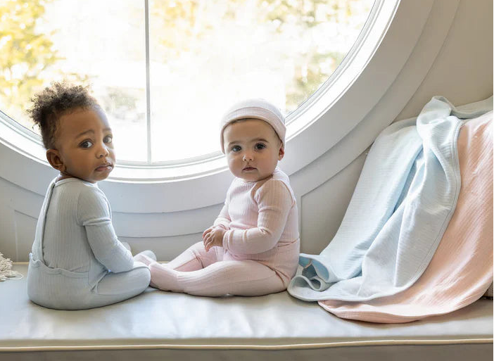 Mon Etoile Pointelle Layette Set in Light Pink
