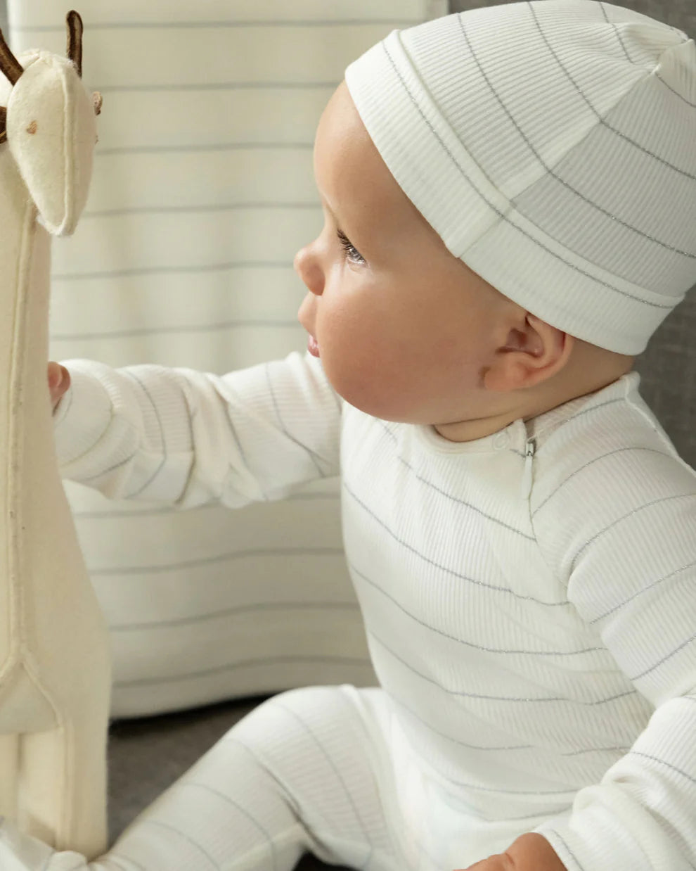 Ribbed Shimmer Stripe Layette Set (3m)