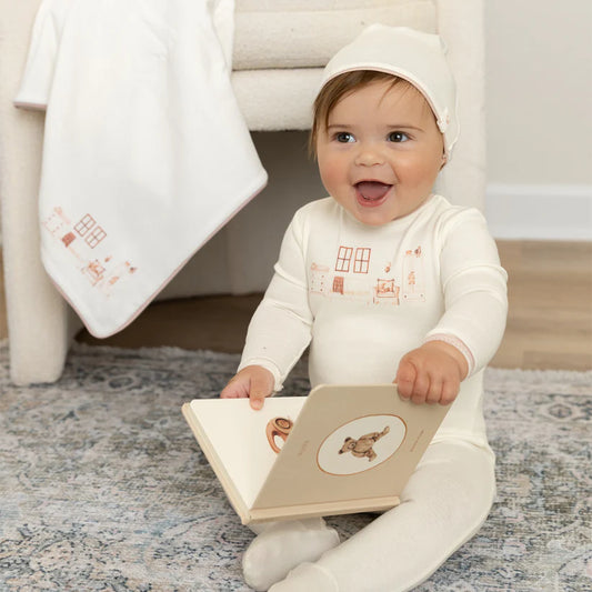 My Little Nursery Footie and Beanie in Pink