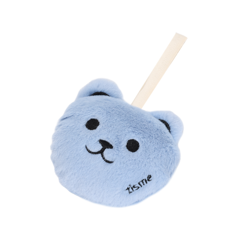 Blue Teddy Bear Rattle + Paci Holder