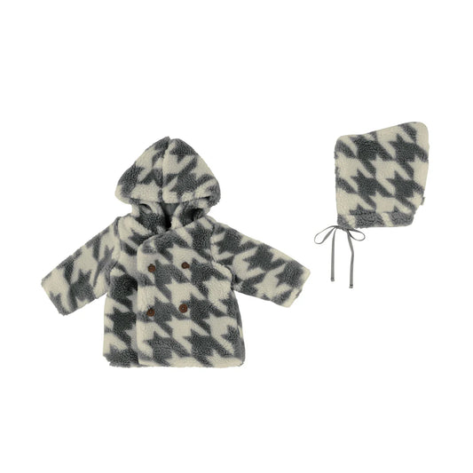 Sherpa Houndstooth Winter Coat