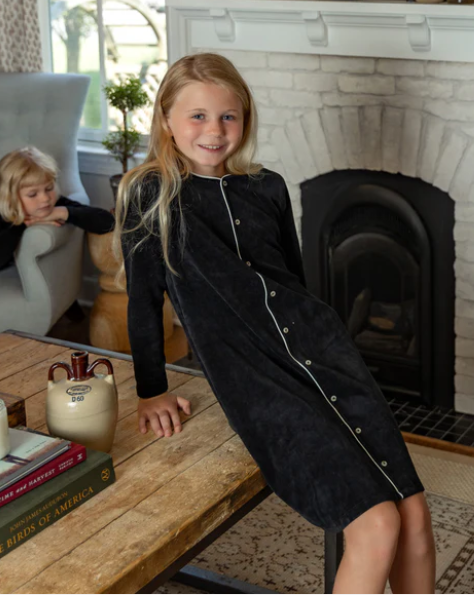 Velour Nightgown in Black