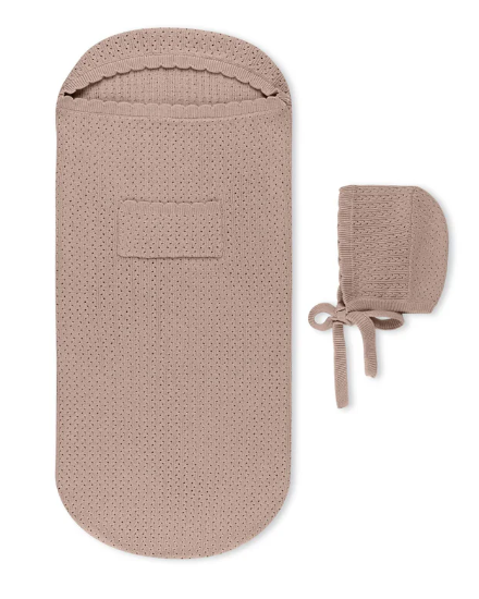 Mauve Cocoon & Bonnet set in Mauve