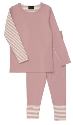 Striped Back Pajamas in Pink