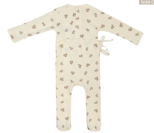 Spring Leaf Print Footie