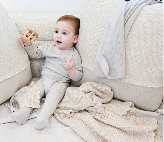 Pocket Cutie Footie and Beanie in Grey