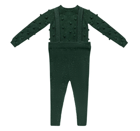 Speckled Forest Popcorn Suspender Set