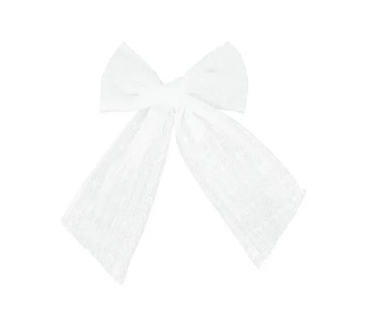 Dressy Dot Tulle Small Bow Clip