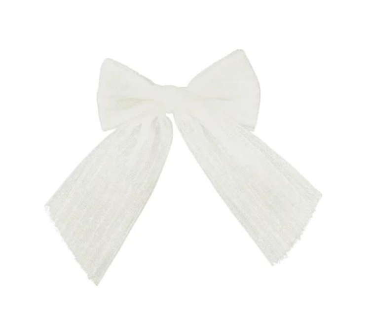 Tulle Dots Clip in Cream - Small