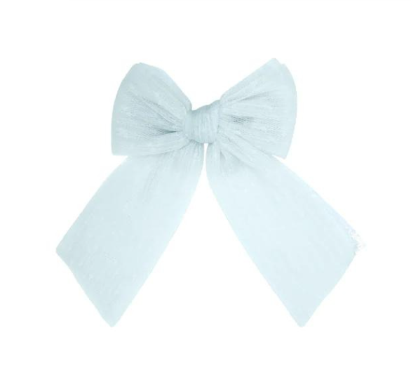 Tulle Dots Clip in Blue - Small