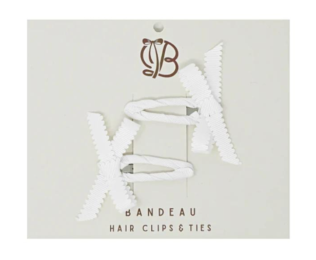Scallop Edge Clip Set in White