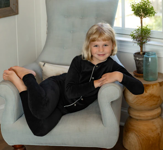 Velour Loungewear in Blackest Black