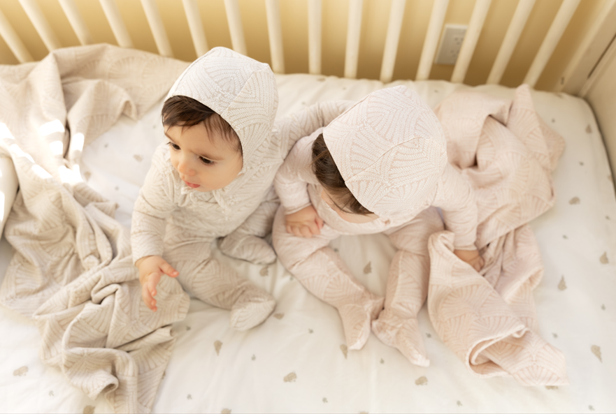 Print Wrap Footie Set in Moonlight