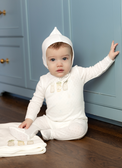 Boys Pointelle Mason Jars Footie Set