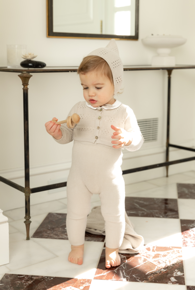 Monsieur Ensemble Layette Set in Coffee