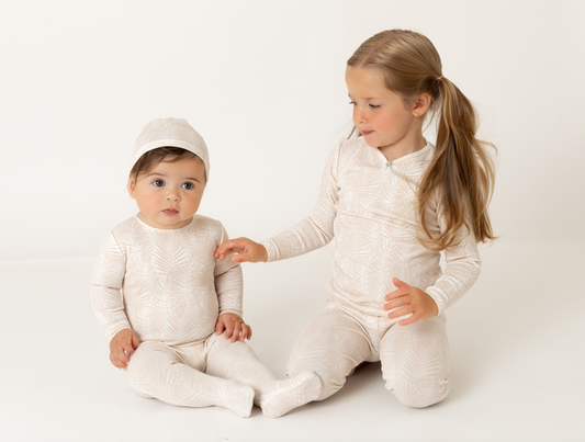 Tropical Print Loungewear in Sand Pink