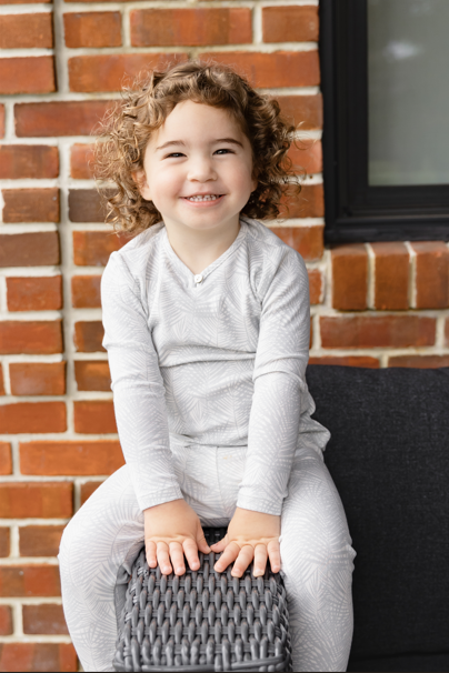 Tropical Print Loungewear in Dusty Blue