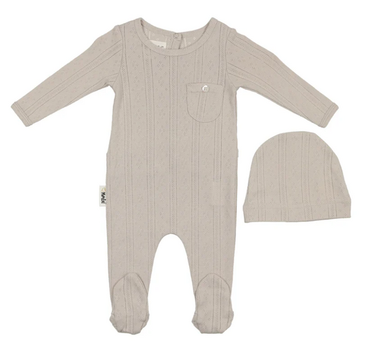 Pocket Cutie Layette Set in Grey