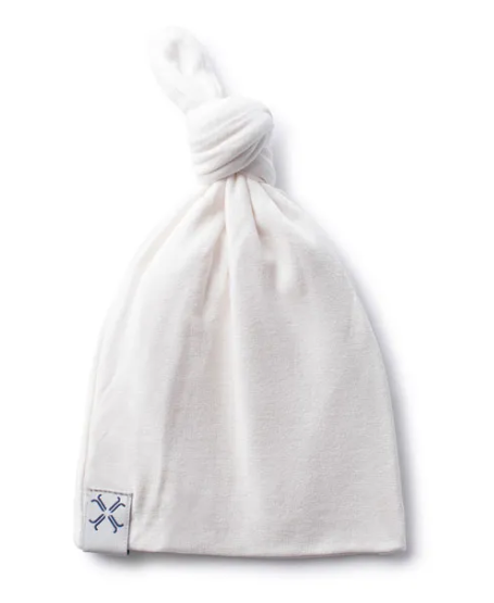 Natural White Knot Beanie
