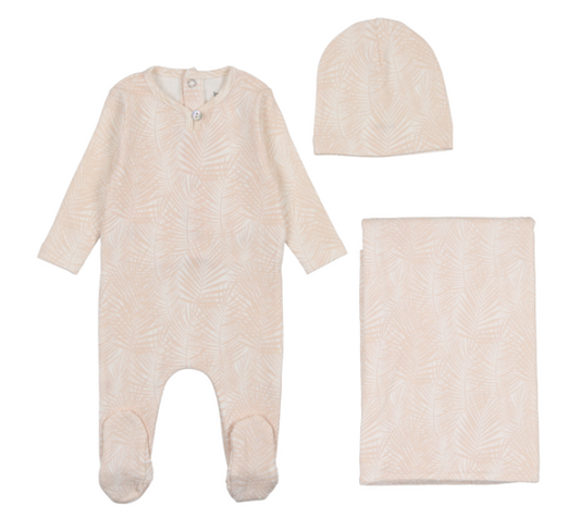 Tropical Print Layette Set in Pink