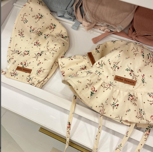 Bebe Beaute Vintage Floral Sun Bonnet