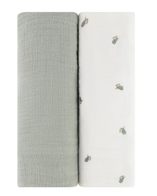Two Pack Muslin Swaddles