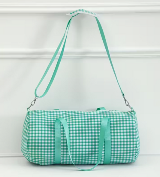 Gingham Duffel Bag