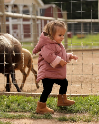Baby Coat and Hat in Mauve