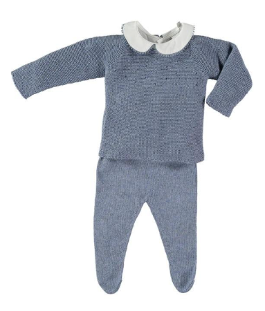 Knit 2pc Sweater Set in Blue