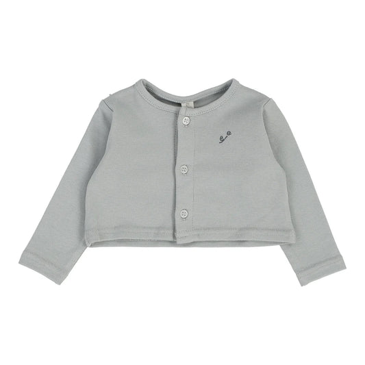 Embroidered Bud Cardigan in Light Blue