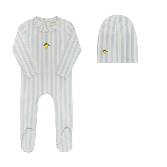 Lemon Footie and Beanie Set