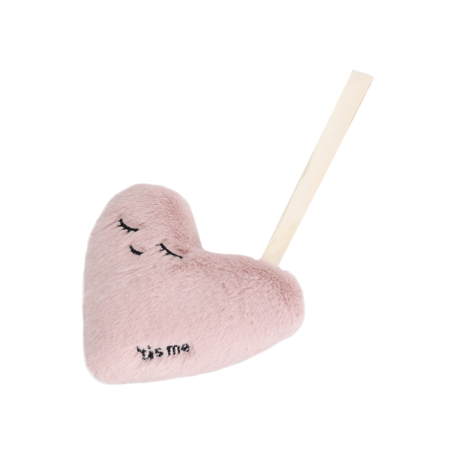 Pink Heart Rattle + Paci Holder