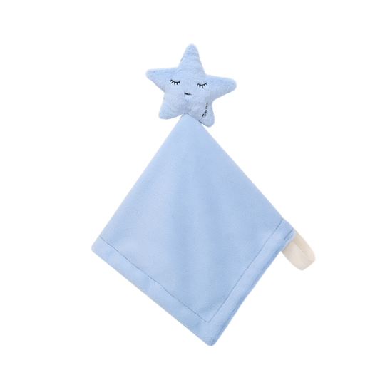 Blue Star Lovey with Pacifier Holder
