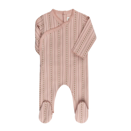 Linear Tulip Layette Set in Pink