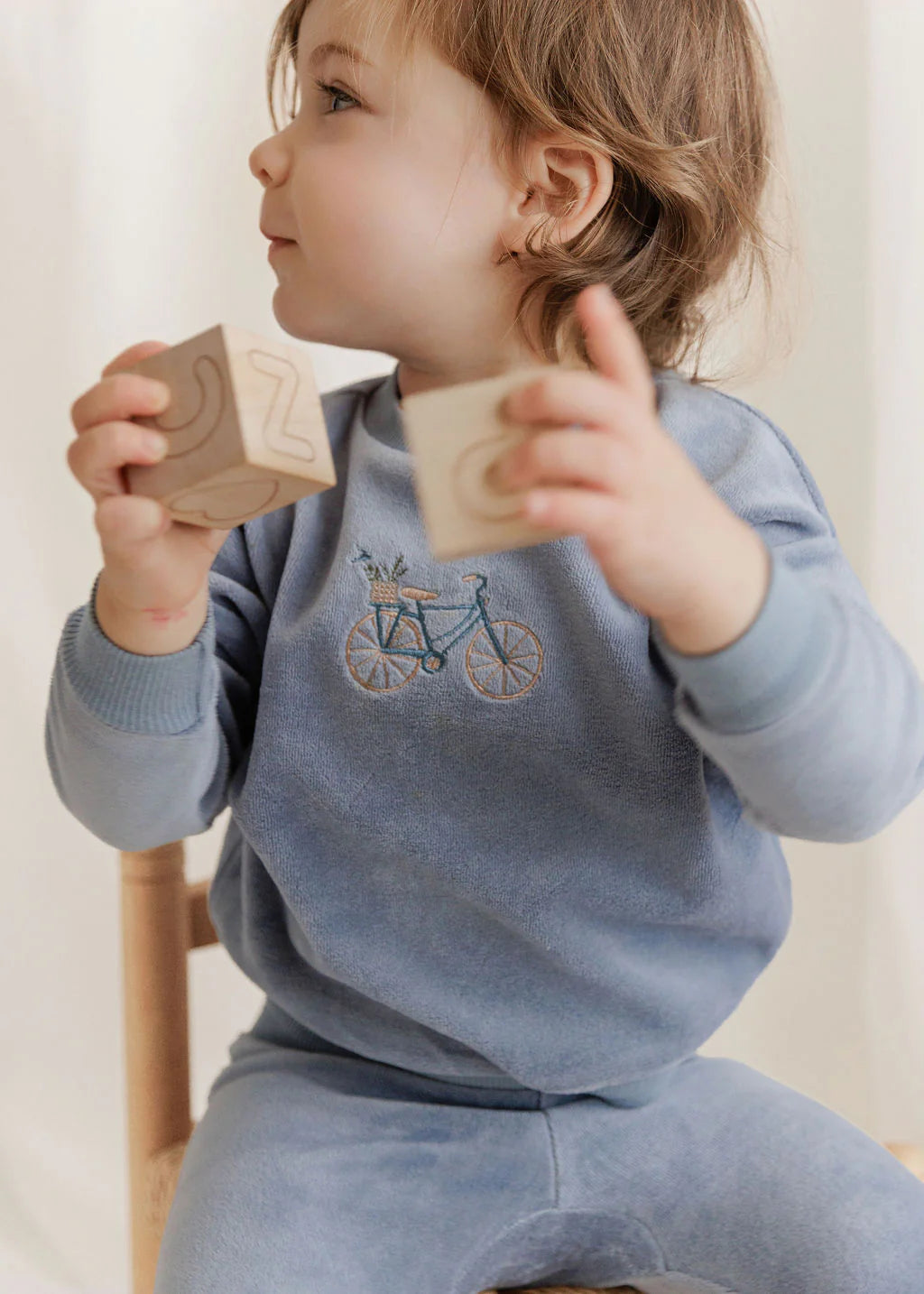 Velour Bicycle Tracksuit in Blue