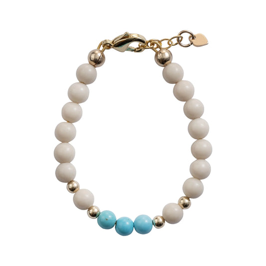 Dye Jade Stone with Turquoise Beads