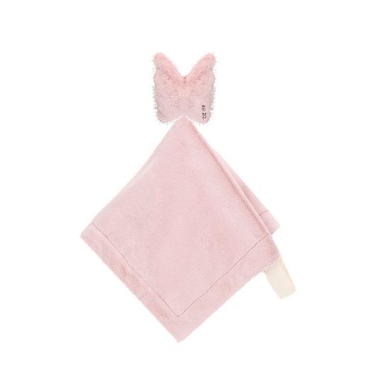Pink Butterfly Lovey with Pacifier Holder