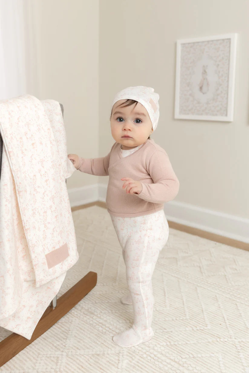 Boutique Birdcage Toile Cardigan Outfit in Muted Pink