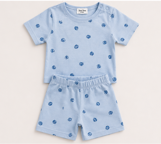 Scribble Circles Set in Blue - 18m