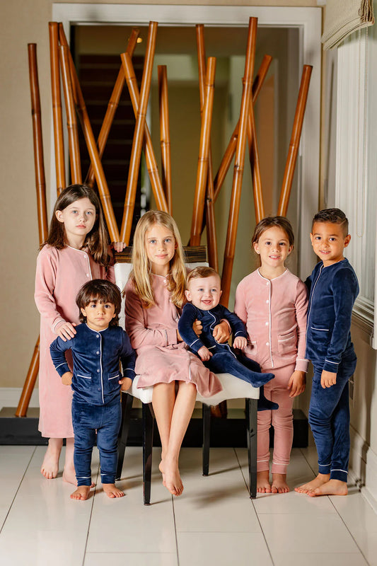 Velour PJ in Navy