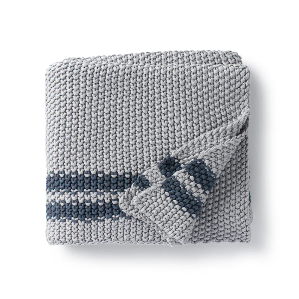 DH Marici Cool Blue Striped Baby Blanket