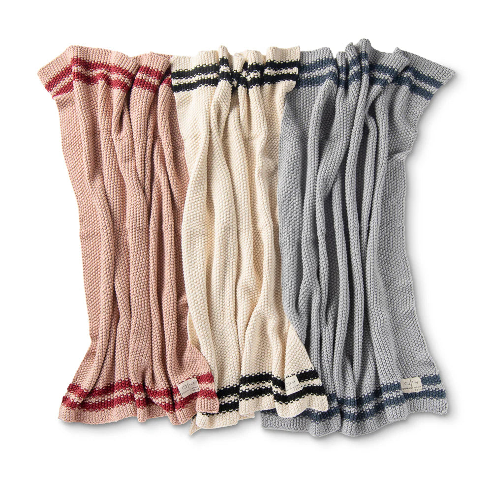 DH Marici Cool Blue Striped Baby Blanket