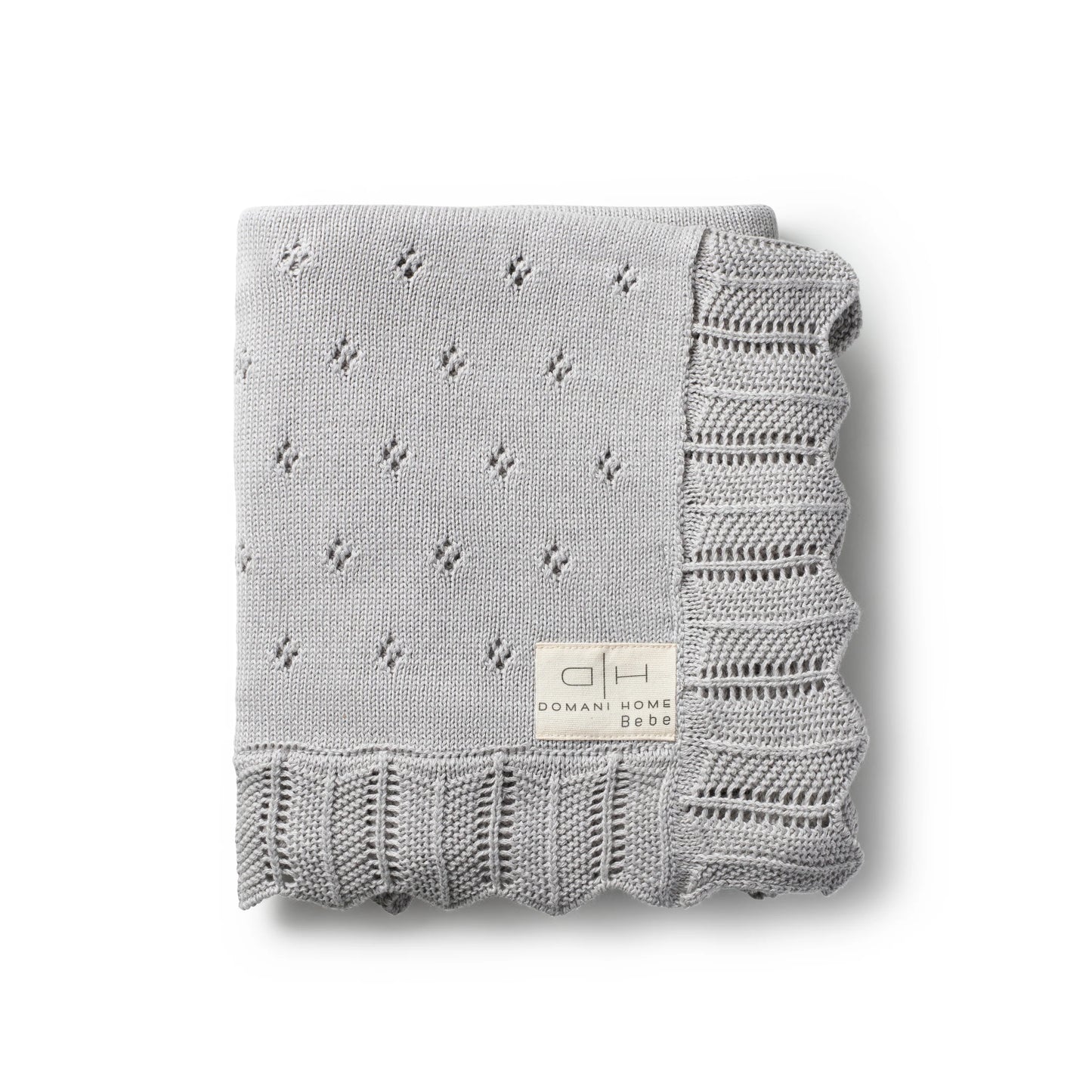 DH Scalloped Pointelle Blanket in Nimbus Cloud