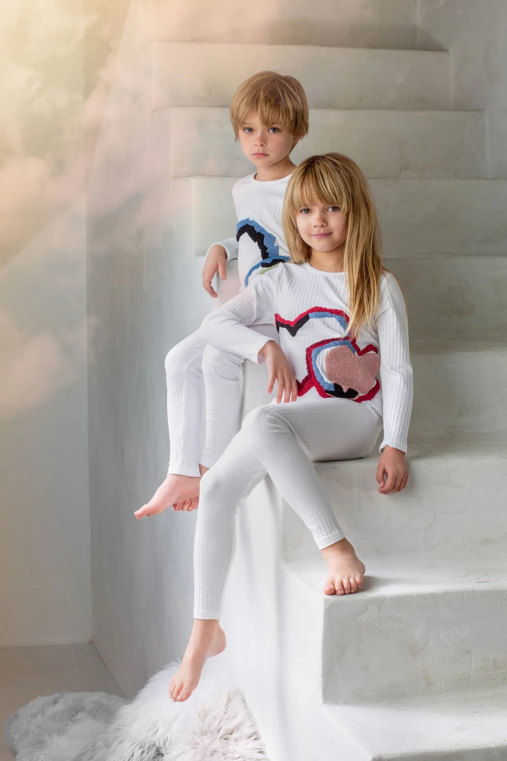 Geometric Heart Loungewear Set