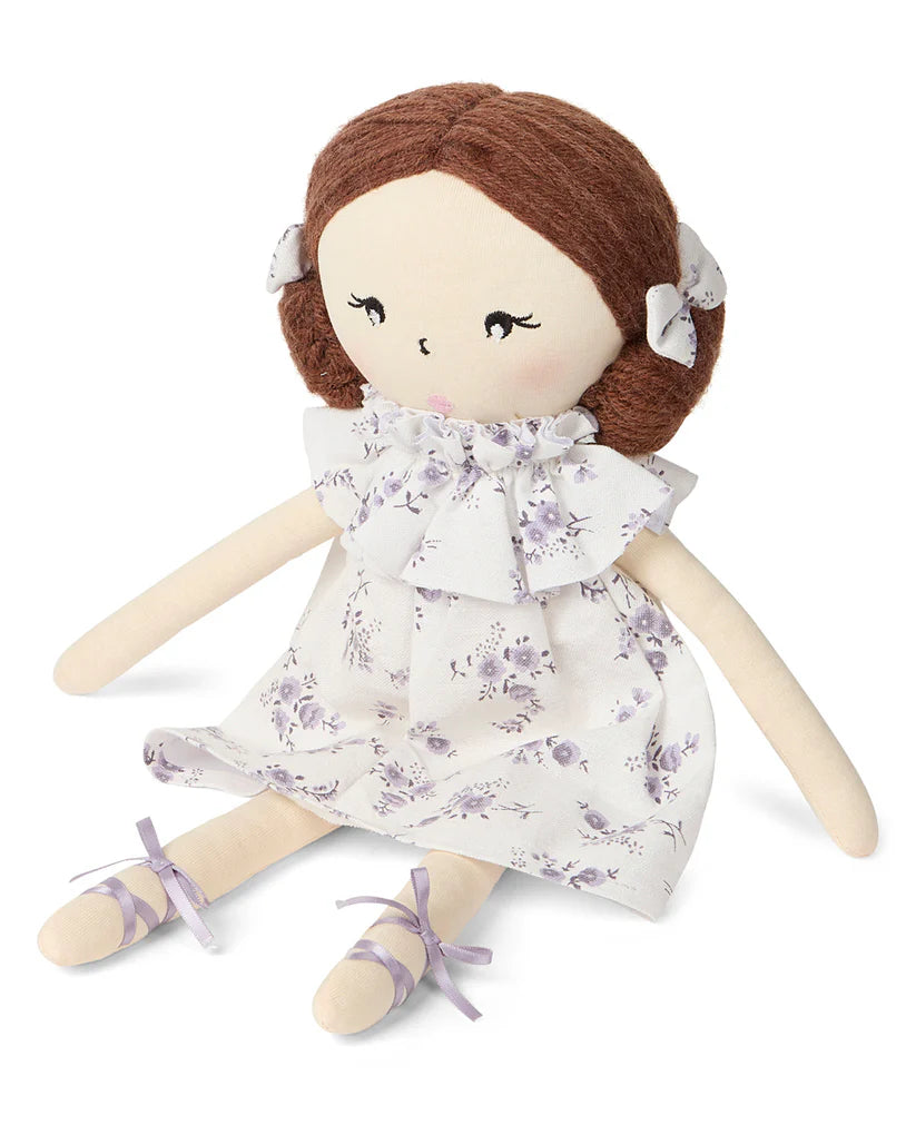 Baby Girls "Abigail" Cotton and Linen Dolly