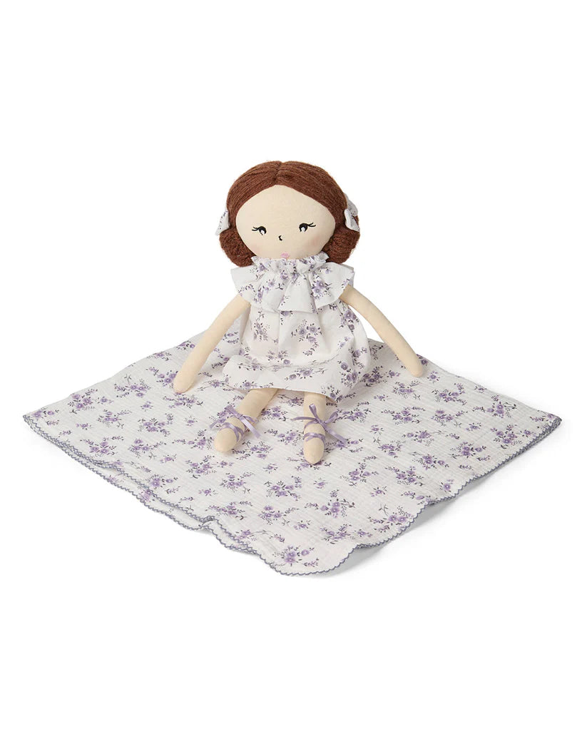 Baby Girls "Abigail" Cotton and Linen Dolly