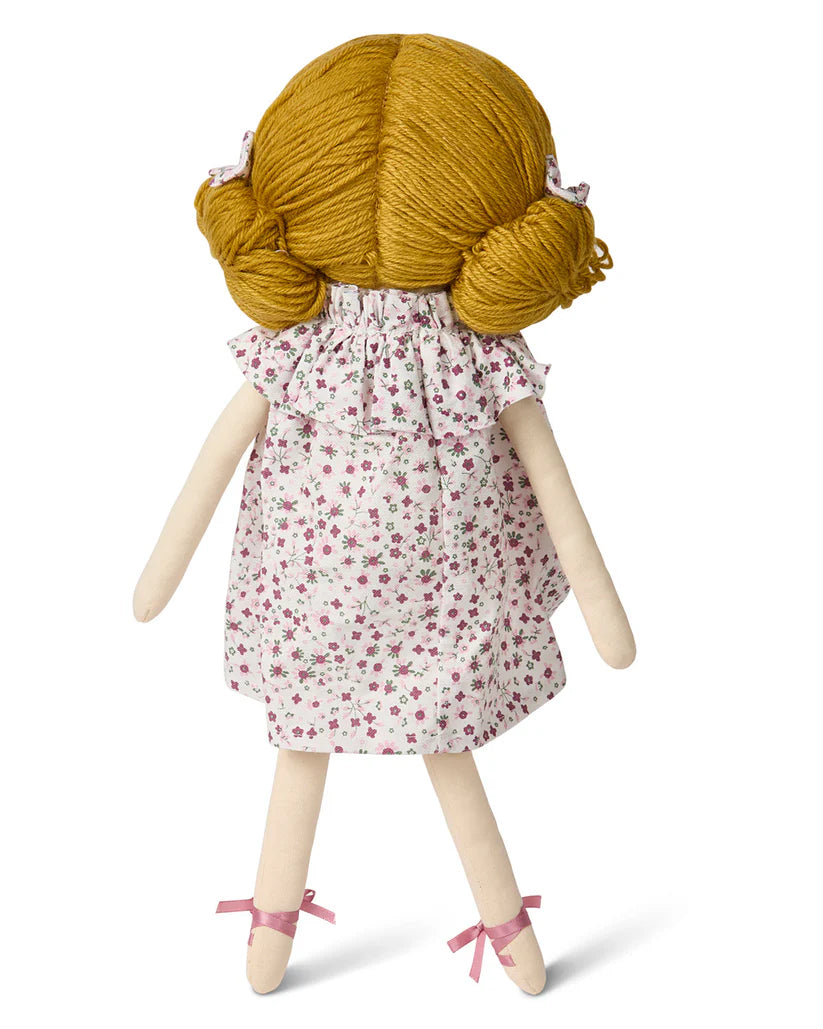 Baby Girls "Luna" Cotton and Linen Dolly
