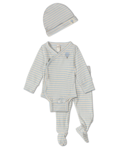 Hot Air Balloon Striped 3-Piece Set in Blue (3m and 6m)